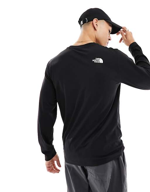 The North Face Simple Dome Logo Long Sleeve T-shirt In Black