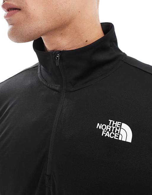 The North Face Training 24/7 1/4 Zip Logo Top In Black