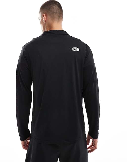 The North Face Training 24/7 1/4 Zip Logo Top In Black