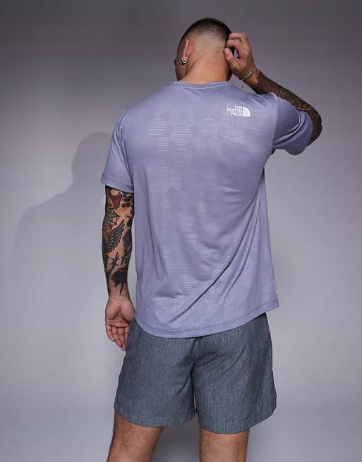The North Face Training 24/7 Embossed Print Logo T-shirt In Grey