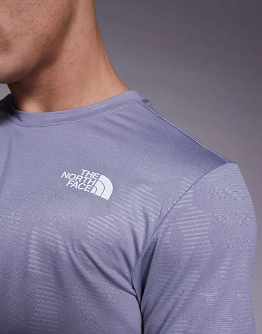 The North Face Training 24/7 Embossed Print Logo T-shirt In Grey