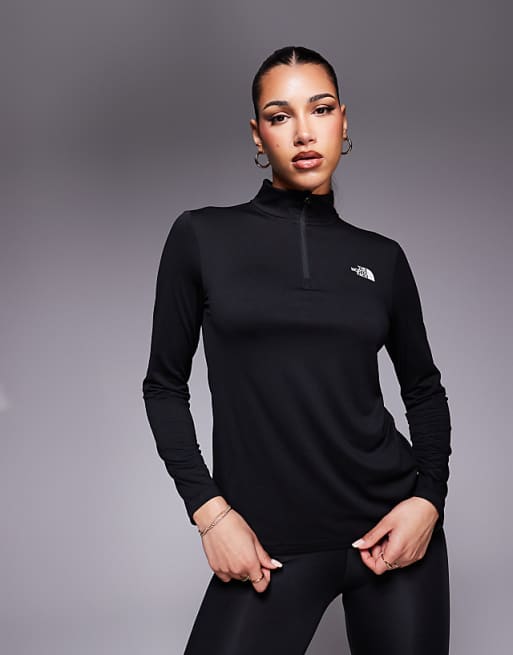 The North Face Training Flex 1/4 logo top in black