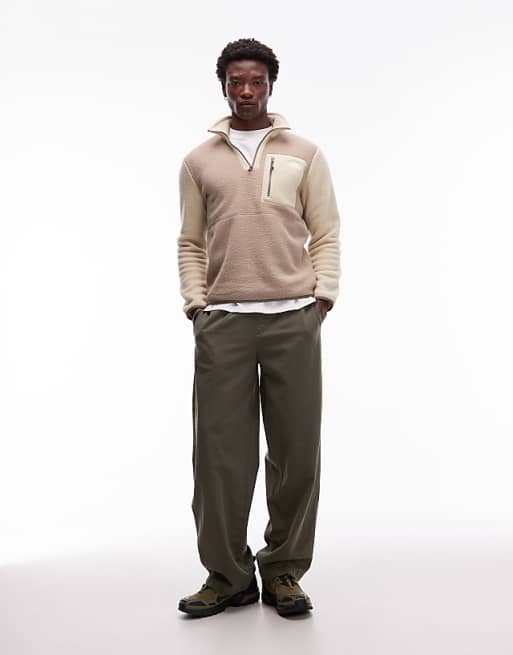 The North Face Yumiori 1/4 Zip Colourblock Fleece In Light Grey