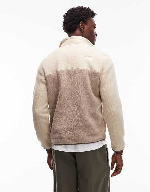 The North Face Yumiori 1/4 Zip Colourblock Fleece In Light Grey