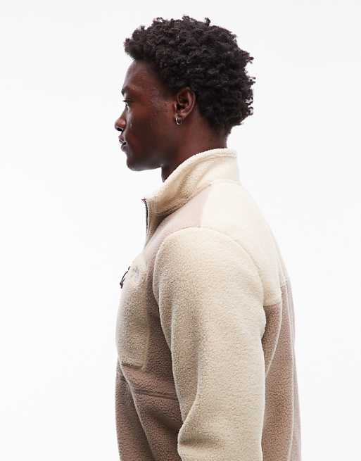 The North Face Yumiori 1/4 Zip Colourblock Fleece In Light Grey