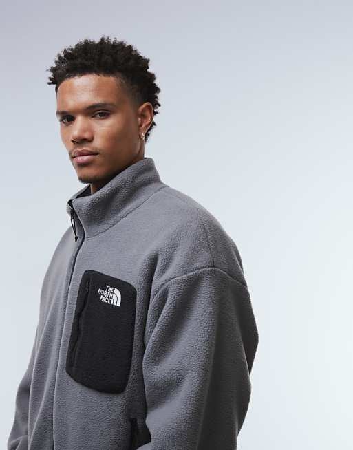 The North Face Yumiori Reversible Fleece Jacket In Black And Grey - BLACK