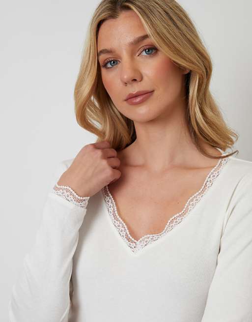 Threadbare Petite Cotton Long Sleeve Pyjama Set In Pink