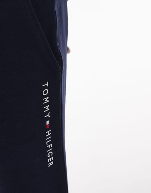 Tommy Hilfiger Logo Jersey Shorts In Navy
