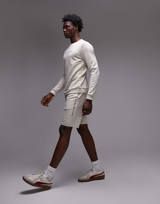 Tommy Hilfiger Logo Jersey Shorts In Off White