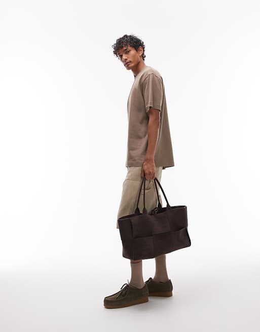 Topman Oversized Fit T-shirt In Brown