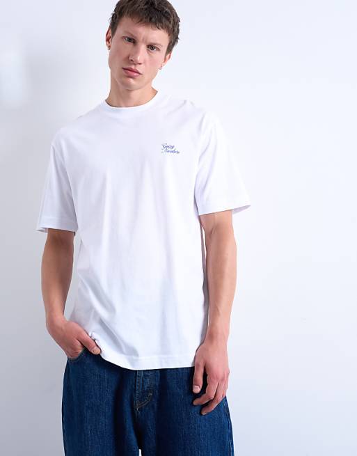 Topman Oversized For Going Nowhere Print T-shirt In White