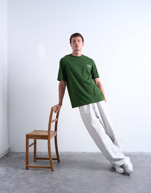 Topman Oversized Shibuya Print T-shirt In Dark Green