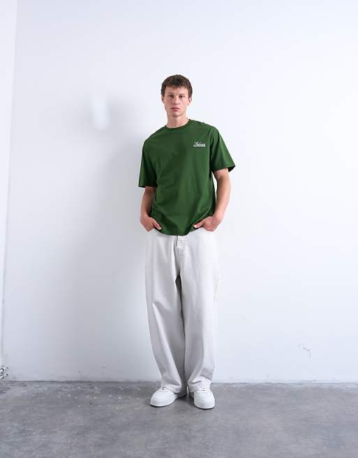 Topman Oversized Shibuya Print T-shirt In Dark Green