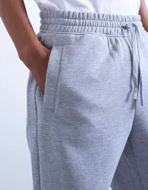 Topman Straight Leg Jogger In Grey Marl