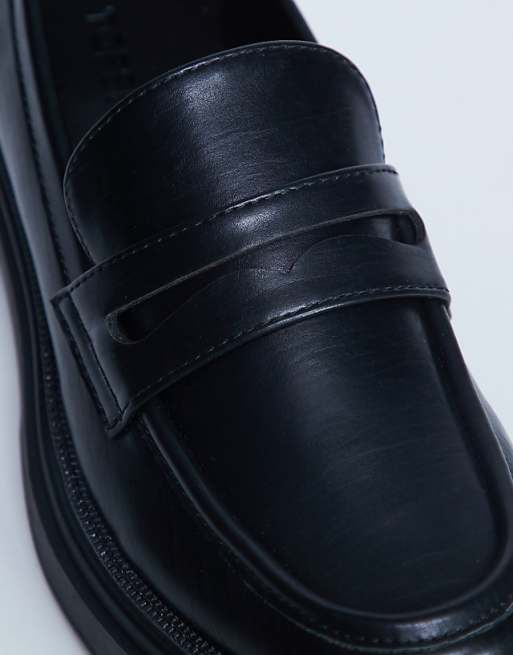 Topshop Cade Chunky Sole Loafer In Black