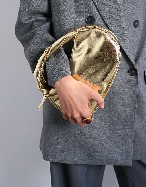 Topshop Gladys Grab Bag In Gold