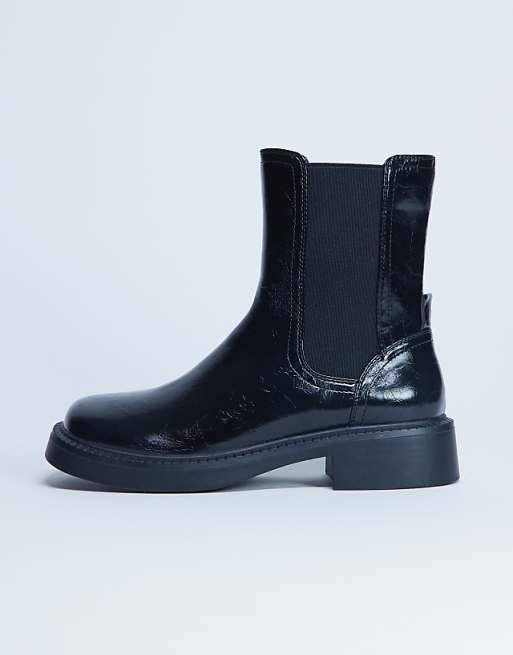 Topshop Lottie Chelsea Ankle Boot In Black