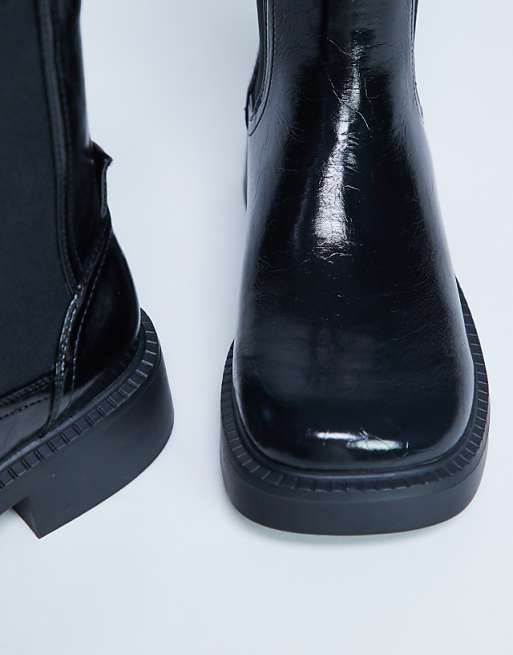 Topshop Lottie Chelsea Ankle Boot In Black