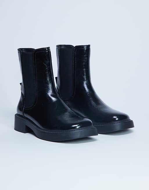 Topshop Lottie chelsea ankle boot in black