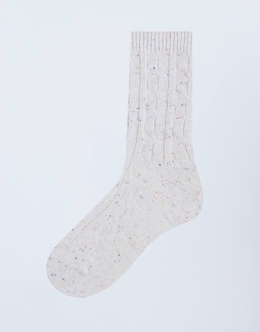 Topshop nepp cosy sock in white
