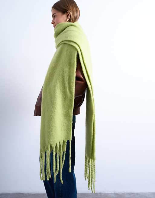 Topshop Sydney blanket scarf in green