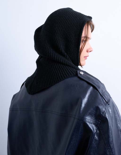 Topshop Tie Balaclava In Black
