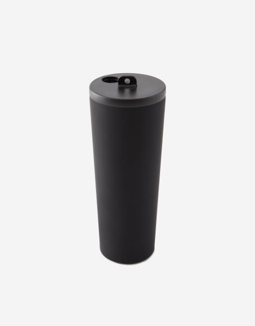 TYPO Hidden Straw Metal Smoothie Cup In Black
