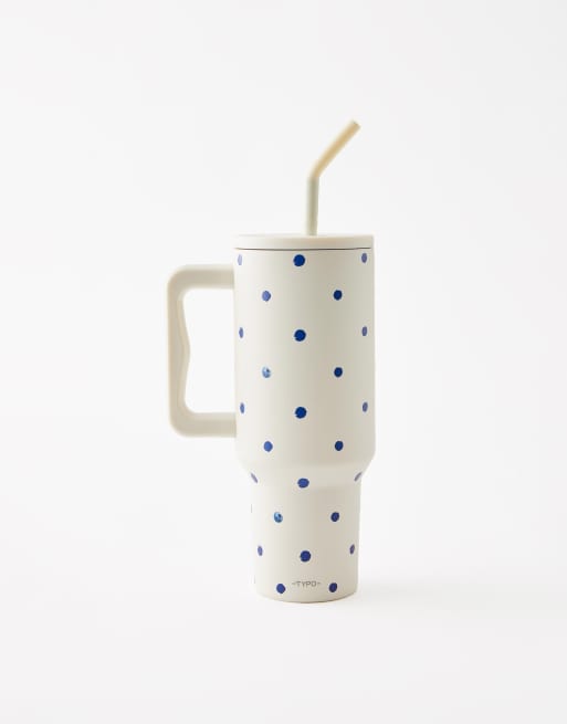 TYPO The Traveller Oversized Metal Tumbler In Off-white