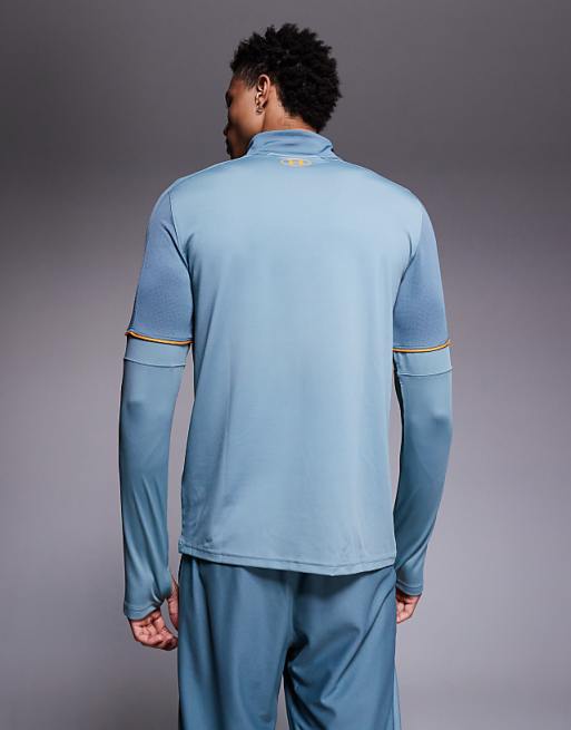 Under Armour Challenger Training Quarter-zip In Jasper Blue And Orange