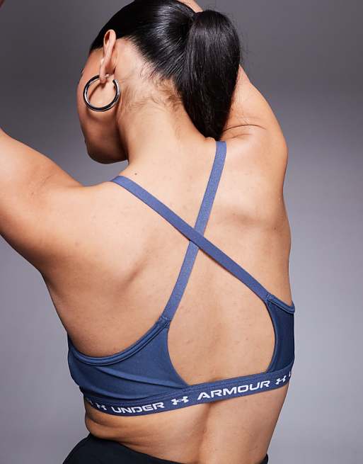 Under Armour Crossback Low Sports Bra In Grey