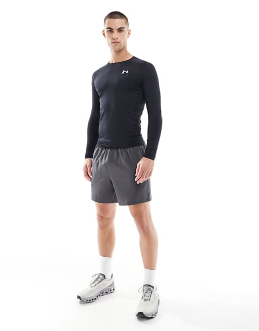 Under Armour Heatgear compression long sleeve t-shirt in black