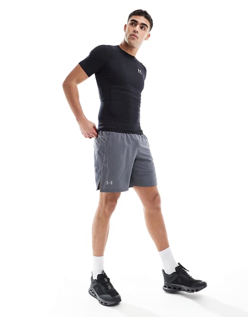Under Armour Launch 7 Inch Shorts In Grey