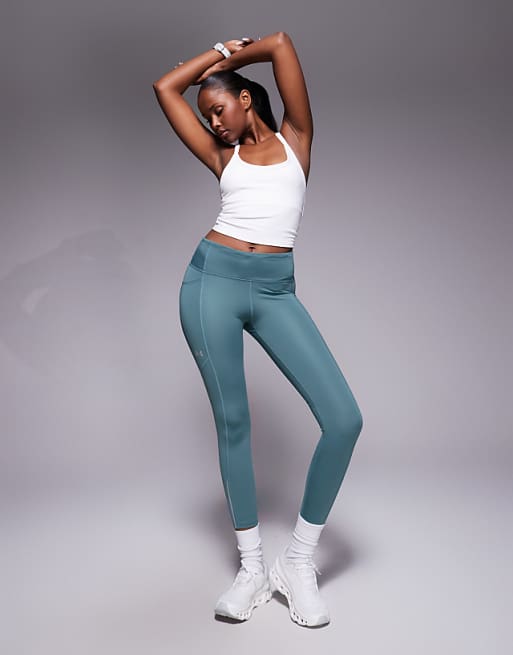 Under Armour Launch leggings in jasper blue