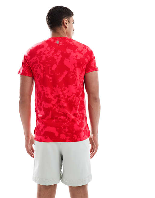 Under Armour Launch Printed T-shirt In Racer Red