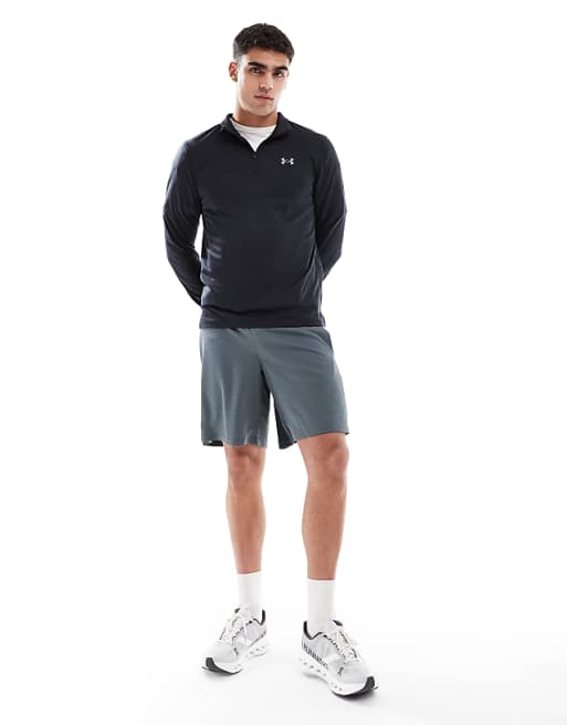 Under Armour Launch Quarter-zip In Black And Reflective