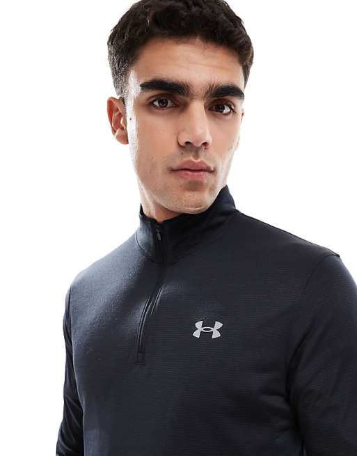 Under Armour Launch Quarter-zip In Black And Reflective