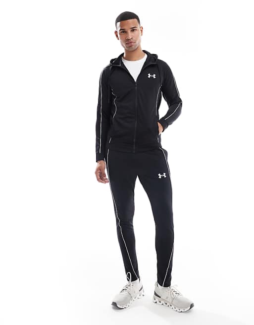 Under Armour Novelty tracksuit in black and white
