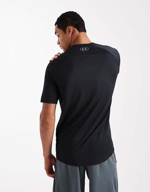 Under Armour Tech Fade T-shirt In Black And Titan Grey