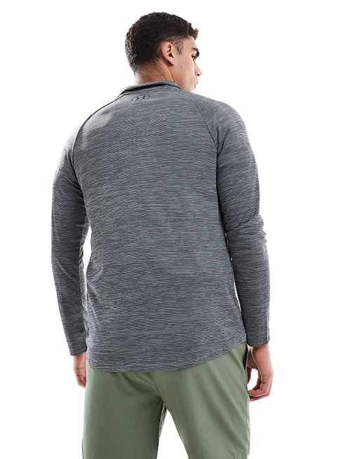 Under Armour Tech Textured Half-zip In Castlerock Grey