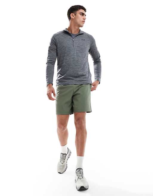 Under Armour Tech Textured Half-zip In Castlerock Grey