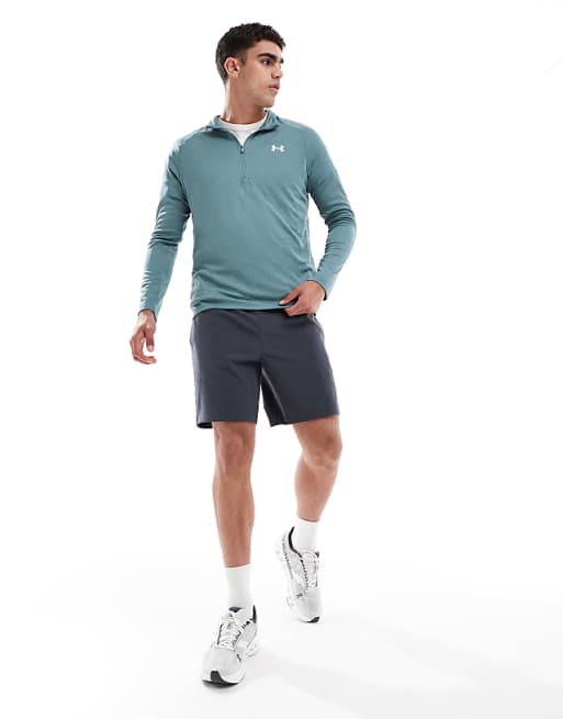 Under Armour Tech Textured Half-zip In Jasper Blue