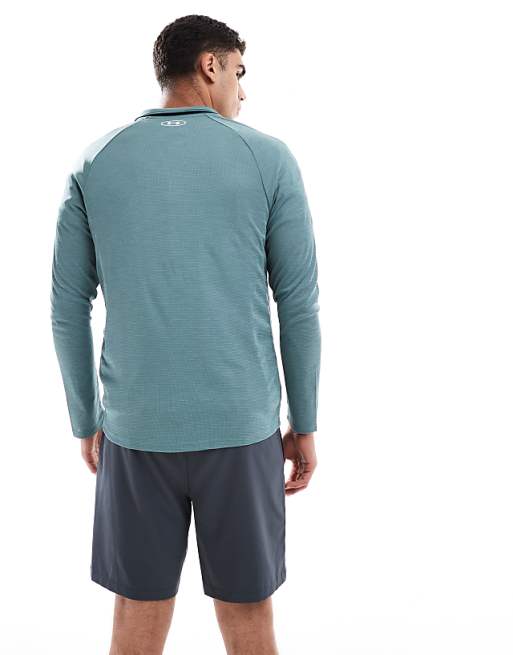 Under Armour Tech Textured Half-zip In Jasper Blue
