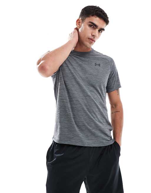 Under Armour Tech textured t-shirt in castlerock grey