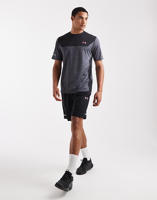 Under Armour Tech Utility Shorts In Black And Super Pink