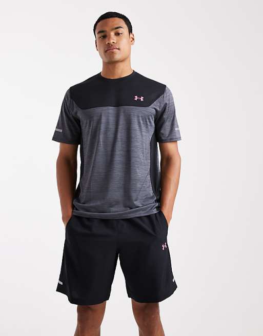 Under Armour Tech Utility shorts in black and super pink