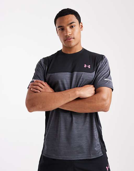 Under Armour Tech Utility t-shirt in black and super pink