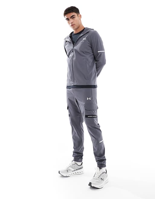 Under Armour Tech Utility woven tracksuit in castlerock grey