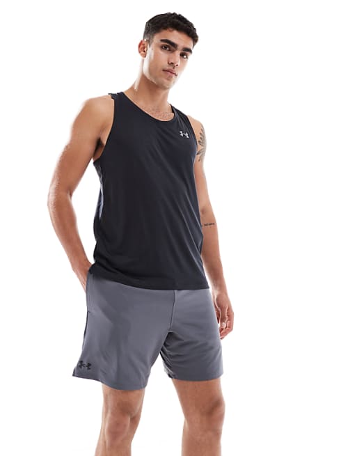 Under Armour Tech vent 7-inch shorts in castlerock grey
