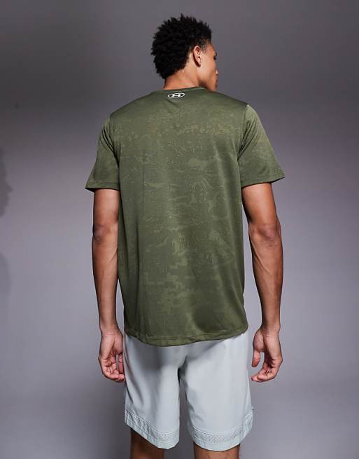 Under Armour Tech Vent Jacquard T-shirt In Marine Green