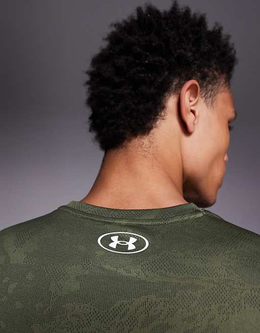 Under Armour Tech Vent Jacquard T-shirt In Marine Green